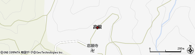 徳島県名西郡神山町神領高根周辺の地図