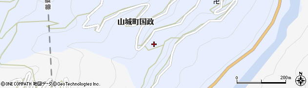 徳島県三好市山城町国政455周辺の地図