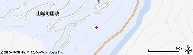 徳島県三好市山城町国政267-2周辺の地図