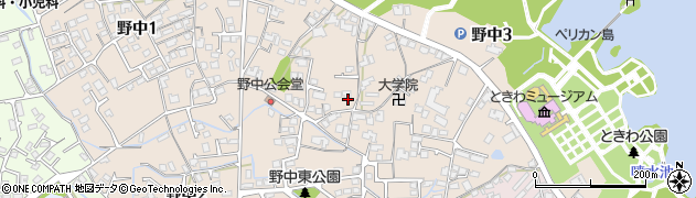 山口県宇部市野中周辺の地図