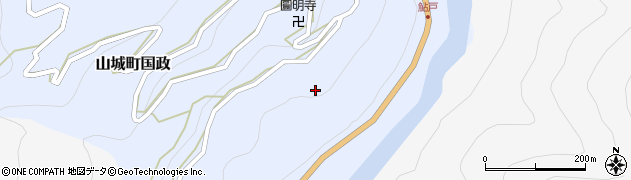徳島県三好市山城町国政229周辺の地図