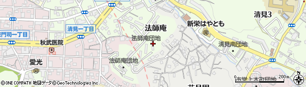 福岡県北九州市門司区法師庵周辺の地図
