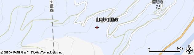 徳島県三好市山城町国政494周辺の地図