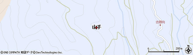 奈良県十津川村（吉野郡）山手周辺の地図