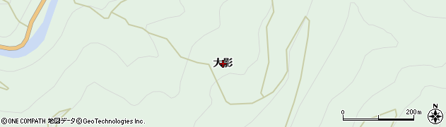 徳島県神山町（名西郡）上分（大影）周辺の地図