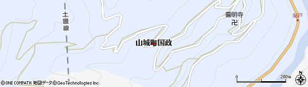 徳島県三好市山城町国政周辺の地図