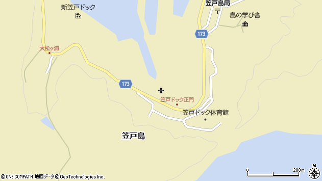 〒744-0001 山口県下松市笠戸島尾郷の地図