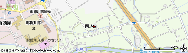 徳島県阿南市那賀川町上福井（西ノ口）周辺の地図