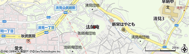 福岡県北九州市門司区法師庵4周辺の地図