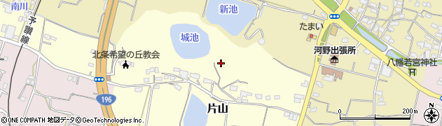 愛媛県松山市片山周辺の地図