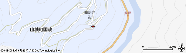 徳島県三好市山城町国政181周辺の地図