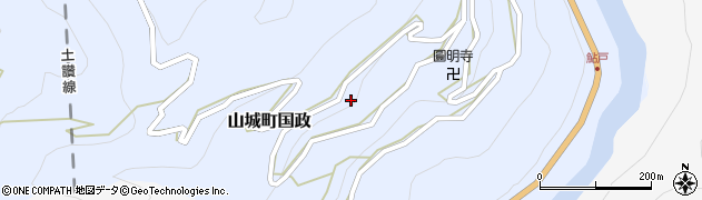徳島県三好市山城町国政602周辺の地図