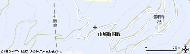 徳島県三好市山城町国政527周辺の地図