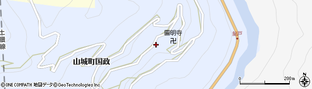 徳島県三好市山城町国政189周辺の地図
