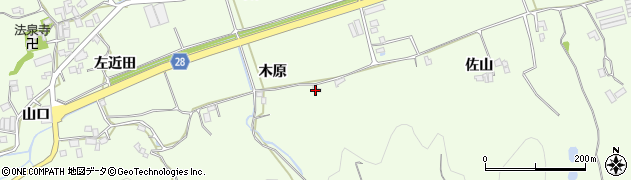 徳島県小松島市櫛渕町（木原）周辺の地図