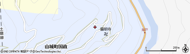徳島県三好市山城町国政387周辺の地図