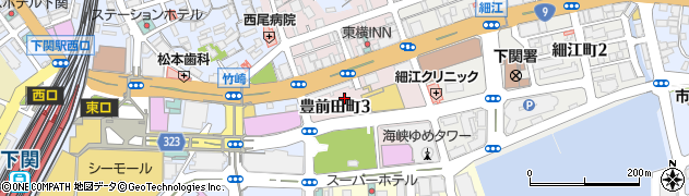 山口県下関市豊前田町周辺の地図