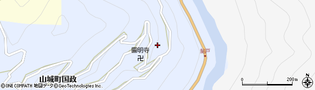 徳島県三好市山城町国政161周辺の地図