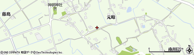 徳島県阿南市那賀川町上福井（元畭）周辺の地図