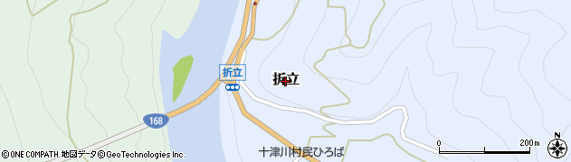 奈良県十津川村（吉野郡）折立周辺の地図