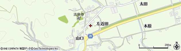 徳島県小松島市櫛渕町左近田周辺の地図