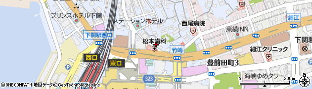 羊肉酒場 悟大 下関店周辺の地図