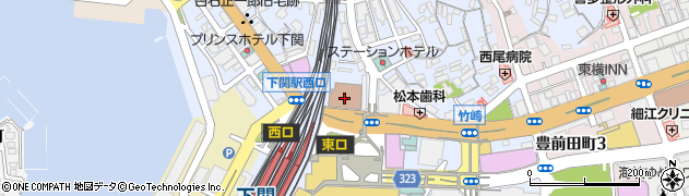 下関郵便局周辺の地図