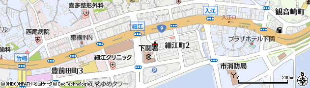 朝日新聞下関支局周辺の地図