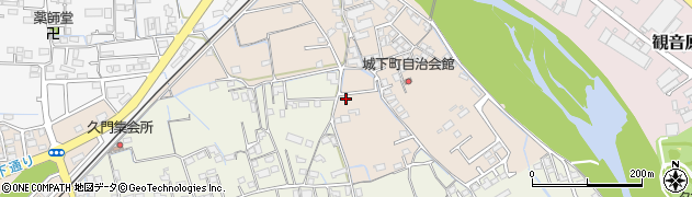 愛媛県新居浜市城下町周辺の地図