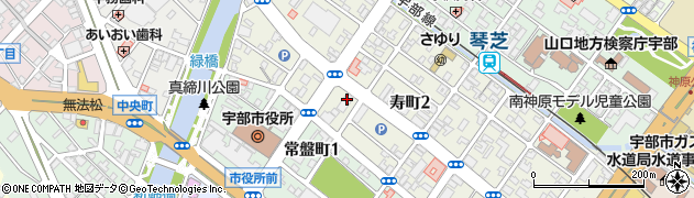 西中国信用金庫　宇部地区本部周辺の地図