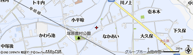 徳島県阿南市羽ノ浦町中庄（川ノ上）周辺の地図