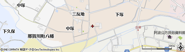 徳島県阿南市那賀川町手島中塚周辺の地図