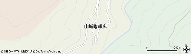 徳島県三好市山城町頼広周辺の地図