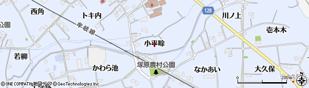 徳島県阿南市羽ノ浦町中庄（小平畭）周辺の地図