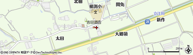 徳島県小松島市櫛渕町（大郷領）周辺の地図
