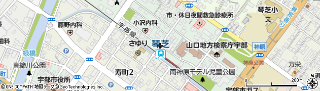 琴芝駅前周辺の地図