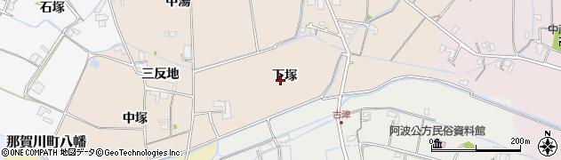 徳島県阿南市那賀川町手島（下塚）周辺の地図
