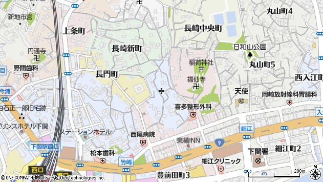 〒750-0024 山口県下関市笹山町の地図