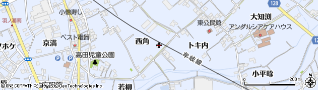 徳島県阿南市羽ノ浦町中庄西角32周辺の地図