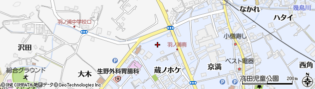 徳島県阿南市羽ノ浦町中庄上ナカレ周辺の地図