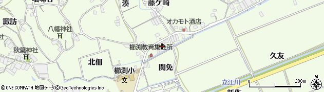 徳島県小松島市櫛渕町（関免）周辺の地図