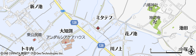 徳島県阿南市羽ノ浦町中庄ミタテフ周辺の地図