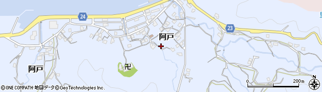 和歌山県由良町（日高郡）阿戸周辺の地図