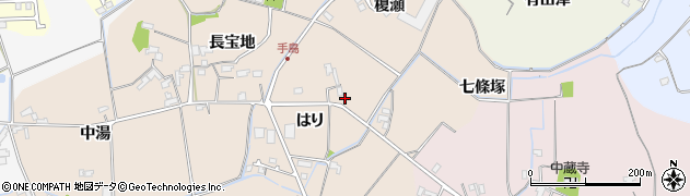 徳島県阿南市那賀川町手島（はり）周辺の地図