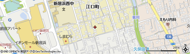 愛媛県新居浜市江口町16周辺の地図
