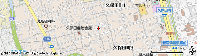 愛媛県新居浜市久保田町周辺の地図
