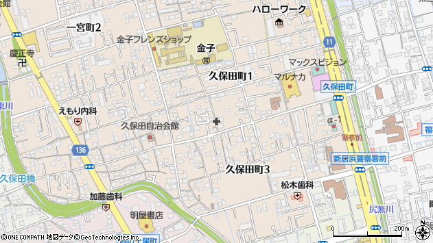 〒792-0026 愛媛県新居浜市久保田町の地図