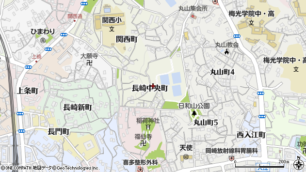 〒750-0021 山口県下関市長崎中央町の地図
