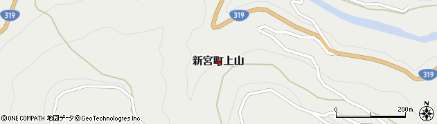 愛媛県四国中央市新宮町上山周辺の地図