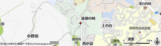 山口県山陽小野田市波瀬の崎周辺の地図